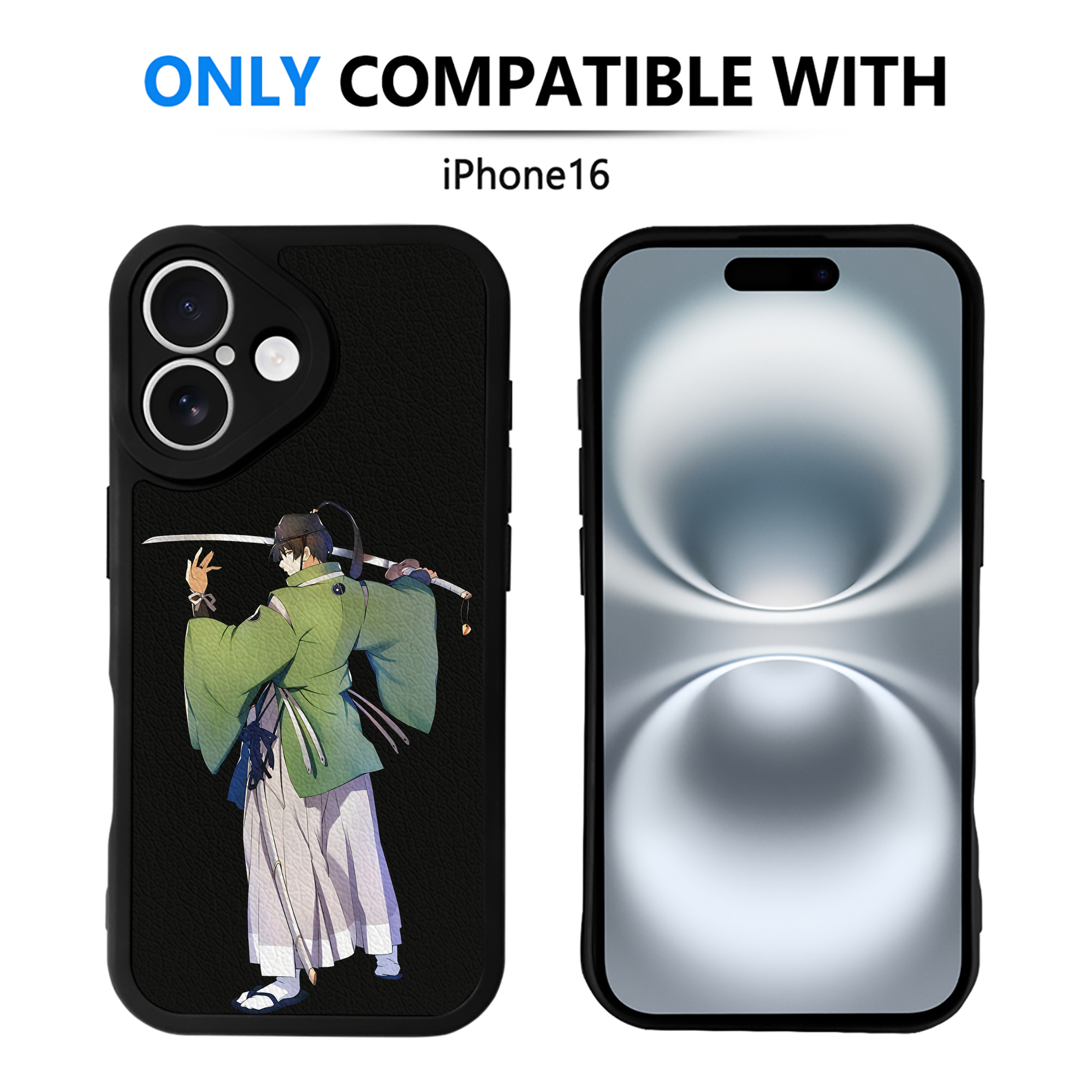 （画像用） 刀剣乱舞 Touken Ranbu 【iPhone 16シリーズ対応】シリコンスマホケース（レザー調） 材質：シリコン